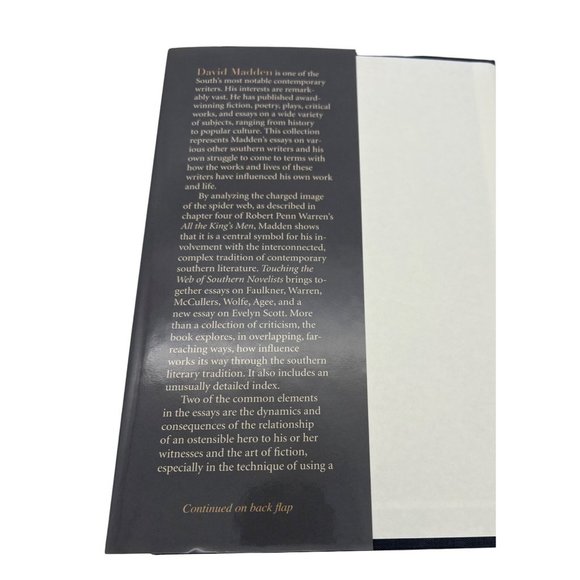 2006 Touching the Web of Southern Novelists David Madden Signed Book 1st Edition - Picture 3 of 8